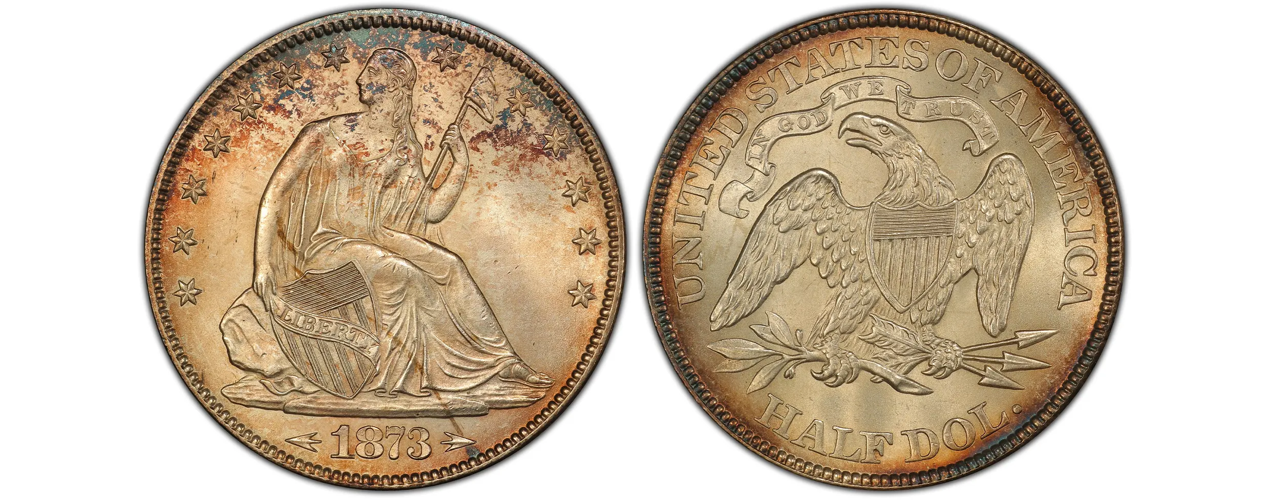 1873 Liberty Seated Half Dollar