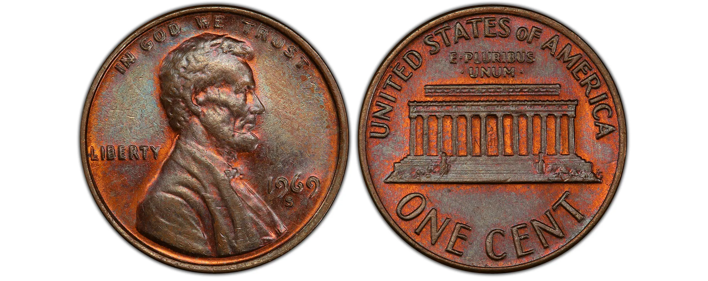 1969-S Lincoln Penny-Doubled Die Obverse